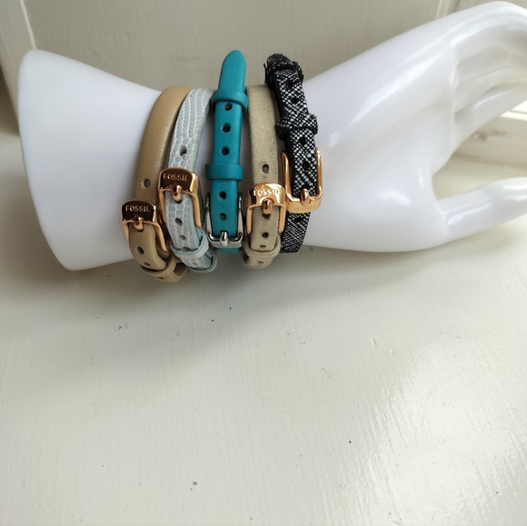 Fossil Bracelet Women's Full Band Leather (5 Piece's) - Picture 10 of 11